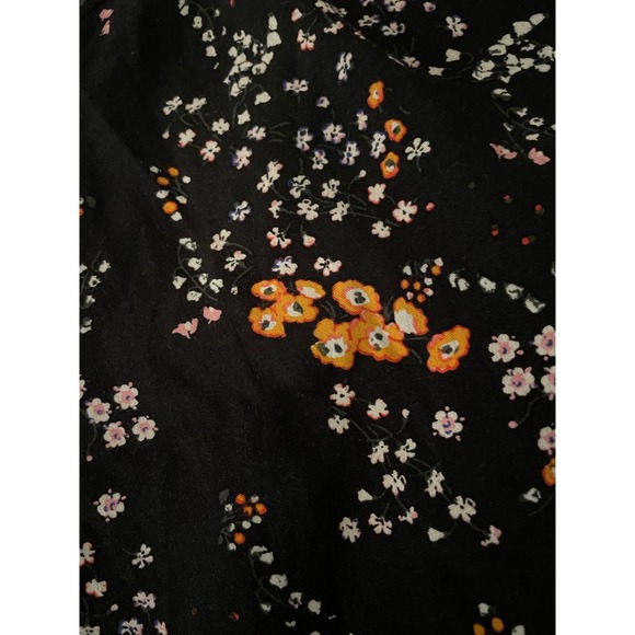 Zadig & Voltaire Floral Maxi Dress Lace Trim Racerback Hi Low SM Boho Dark Fem - Picture 9 of 16